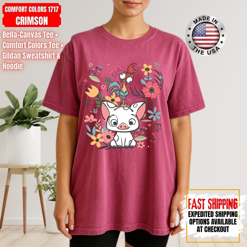 Hei Girl Hei Moana Comfort Colors Shirt, Disney Princess Moana Shirt, Disney Trip Sweatshirt, Disney Toddler Kids Shirts immagine 8