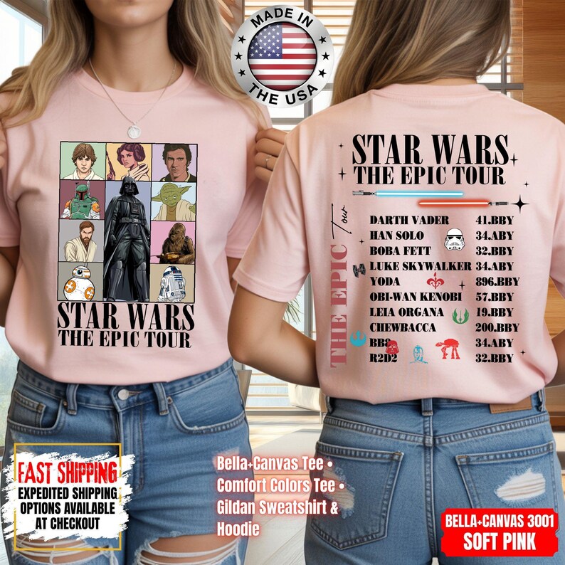 Disney Star Wars Shirt, Mandalorian Sweatshirt, Darth Vader Comfort Colors Shirt, Chewbacca Shirt, Star Jedi Shirt, Luke Skywalker Shirt image 7