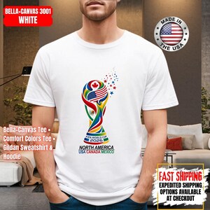 World Soccer 2026 Shirt, USA Canada Mexico, Championship 2026, Football Cup, World Soccer 2026 Shirt, International Football Shirt image 5