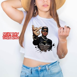 Chris Brown Tour Breezy Bowl XX V2 Vintage Crop Top, Concert Retro 2025 Crop Top, Chris Brown Graphic Crop Top, Music Tour Y2k Crop Top