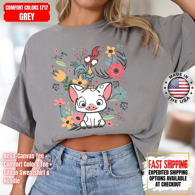 Hei Girl Hei Moana Comfort Colors Shirt, Disney Princess Moana Shirt, Disney Trip Sweatshirt, Disney Toddler Kids Shirts immagine 10