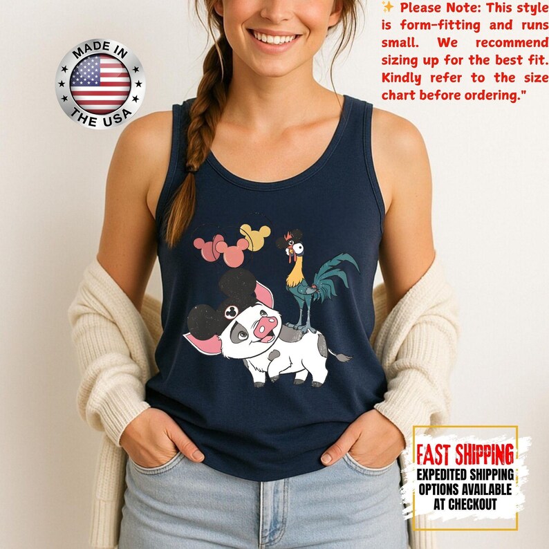 Hei Girl Hei Moana Tank Top, Disney Princess Moana Tank Top, Disney Trip, Disneyland Vacation Group Tank Tee image 12