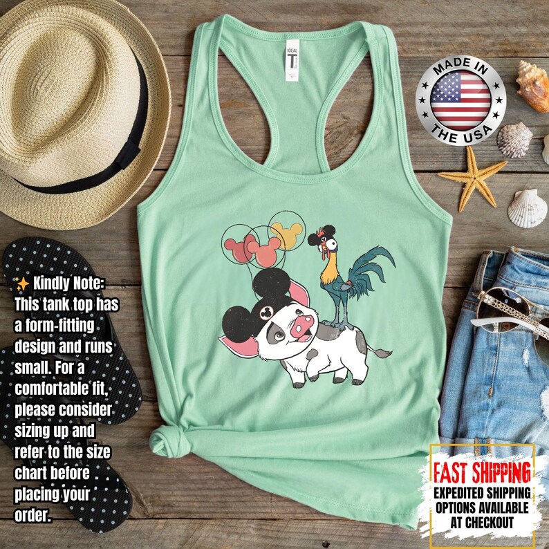 Hei Girl Hei Moana Tank Top, Disney Princess Moana Tank Top, Disney Trip, Disneyland Vacation Group Tank Tee image 5