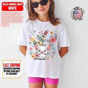 Hei Girl Hei Moana Comfort Colors Shirt, Disney Princess Moana Shirt, Disney Trip Sweatshirt, Disney Toddler Kids Shirts immagine 1