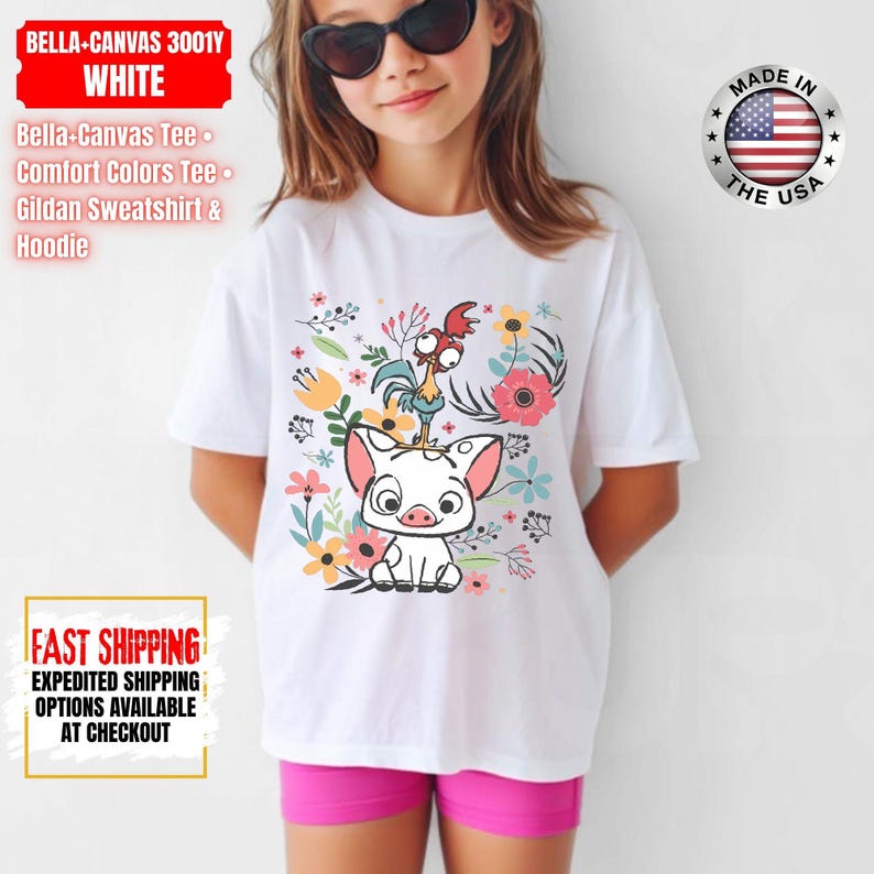 Hei Girl Hei Moana Comfort Colors Shirt, Disney Princess Moana Shirt, Disney Trip Sweatshirt, Disney Toddler Kids Shirts immagine 1