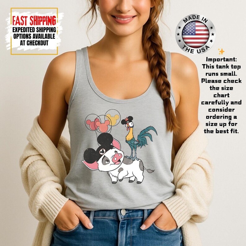 Hei Girl Hei Moana Tank Top, Disney Princess Moana Tank Top, Disney Trip, Disneyland Vacation Group Tank Tee image 6