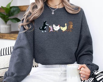 Little Bear Sweatshirt - Cozy Cartoon Animal Friends  - Comfort Colors and Bella+Canvas Shirts, Gildan Sweatshirt and Hoodie