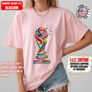 World Soccer 2026 Shirt, USA Canada Mexico, Championship 2026, Football Cup, World Soccer 2026 Shirt, International Football Shirt image 11