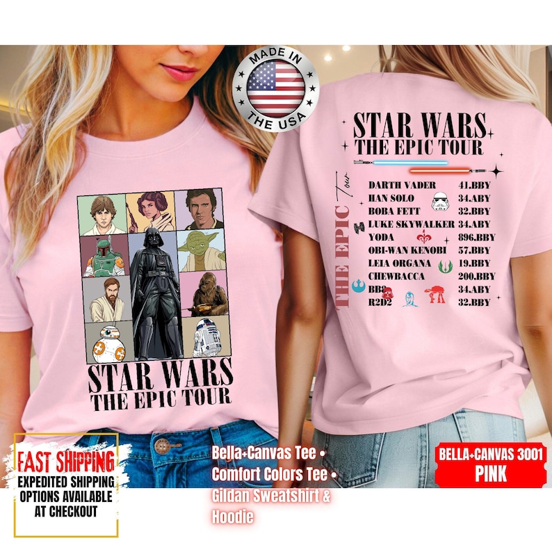 Disney Star Wars Shirt, Mandalorian Sweatshirt, Darth Vader Comfort Colors Shirt, Chewbacca Shirt, Star Jedi Shirt, Luke Skywalker Shirt image 8