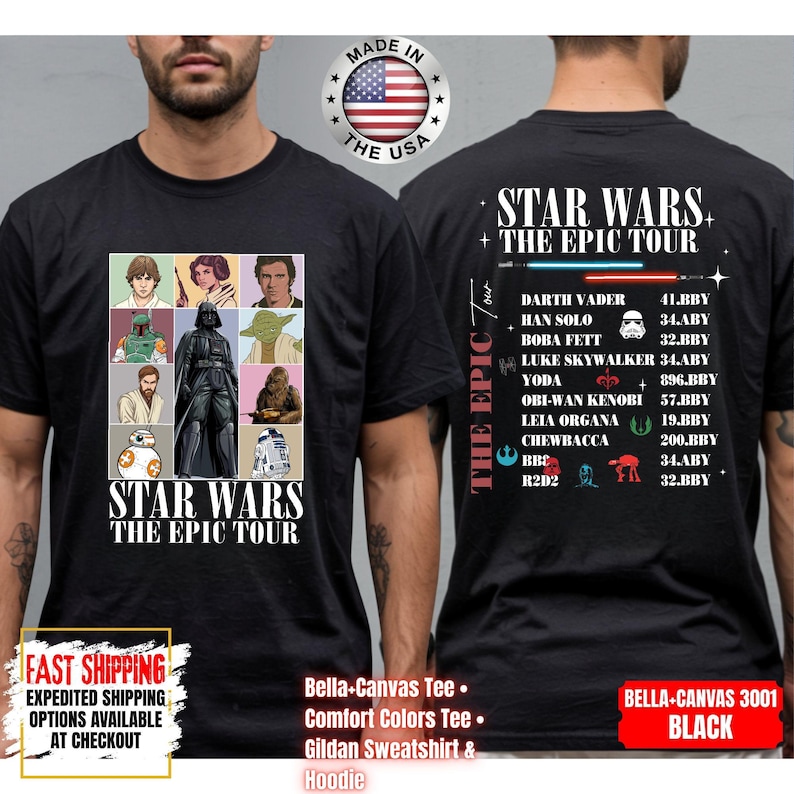Disney Star Wars Shirt, Mandalorian Sweatshirt, Darth Vader Comfort Colors Shirt, Chewbacca Shirt, Star Jedi Shirt, Luke Skywalker Shirt image 1