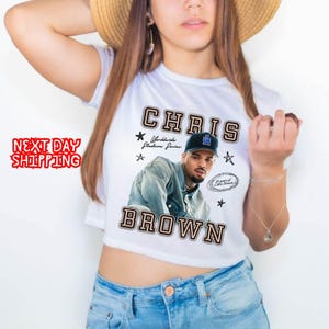 Chris Brown Tour Breezy Bowl XX V2 Vintage Crop Top, Concert Retro 2025 Crop Top, Chris Brown Graphic Crop Top, Music Tour Y2k Crop Top