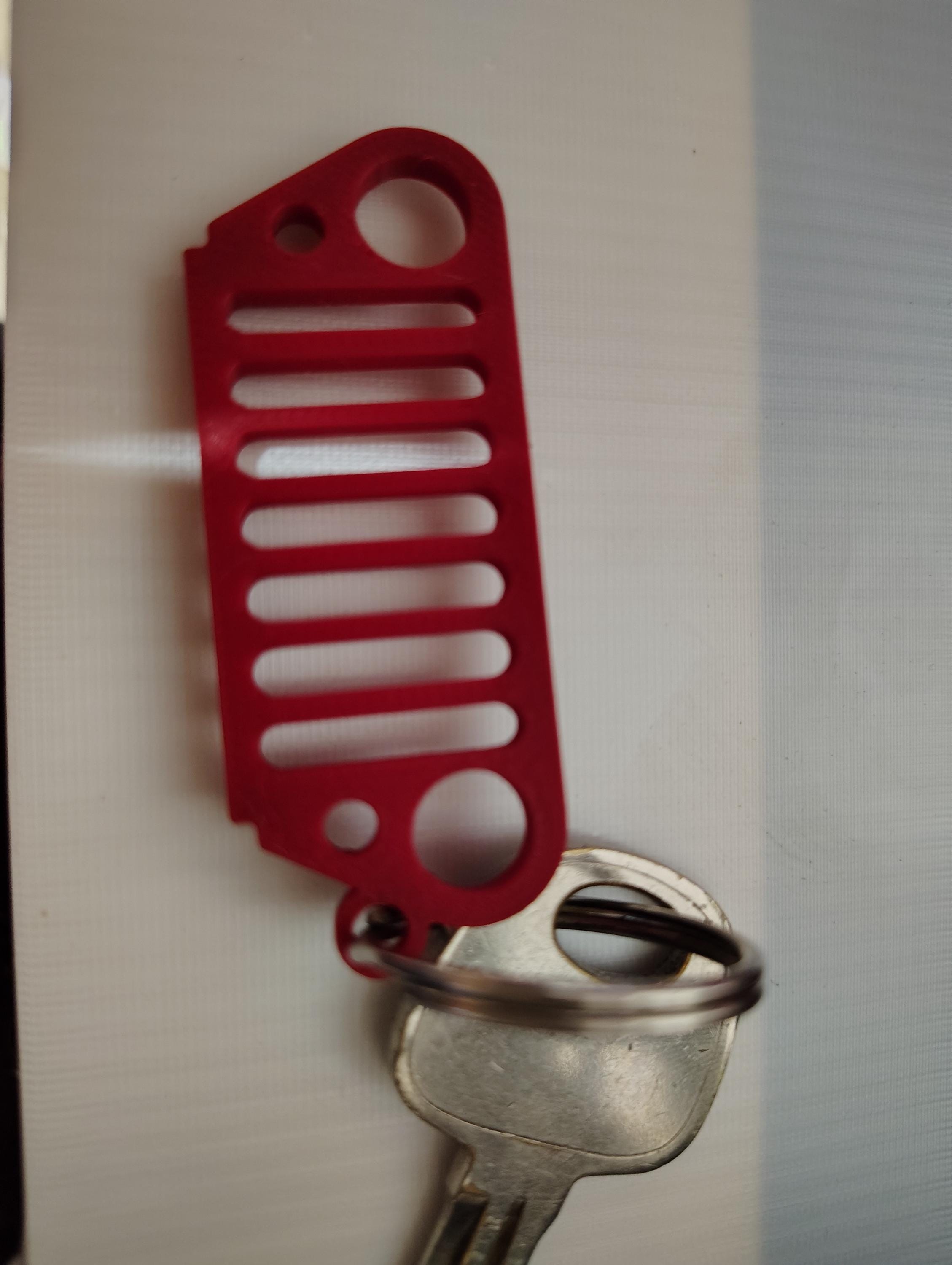 Jeep Cherokee Key Ring – Red Metal Keychain With Official Branding
