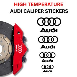 Audi Brake Caliper Decals, High Temp Vinyl Stickers for Audi A3, A4, A5, S-Line, RS Models, Custom Car Mod Accessories, Brake Upgrades