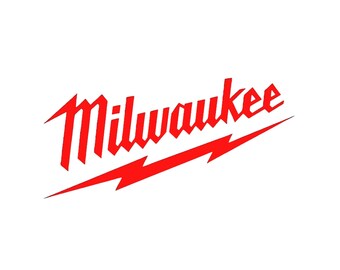 Milwaukee Tools Sticker for Cars, Bumpers, Window, Milwaukee Logo Vinyl Stickers, Milwaukee Sticker Decals, Custom Milwaukee Stickers Decal