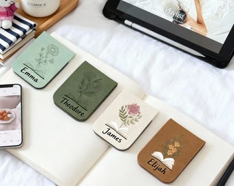 Personalized Birth Flower Magnetic Bookmark-A Meaningful Book Lover Gift for Women