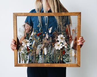 Preserved Wedding Bouquet Shadow Box: Custom Floral Art (16 x 20")