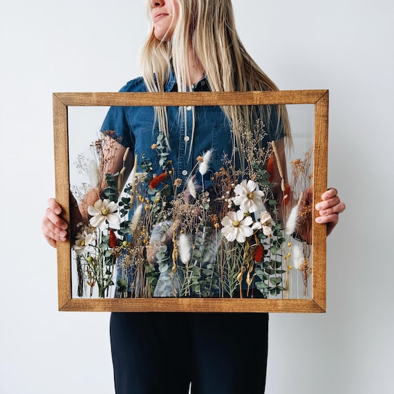Preserved Wedding Bouquet Shadow Box: Custom Floral Art (16 x 20")