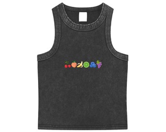 Rainbow Fruit Tank Top: Women's Bodycon Cotton Blend