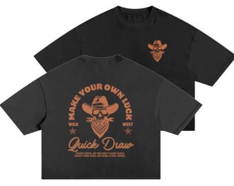 Wild West Quick Draw Frayed T-Shirt