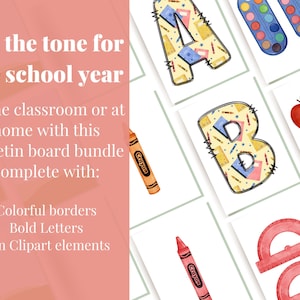 Regreso a clases / Letras para el tablón de anuncios / Decoración del aula / Recursos para docentes / Materiales de aprendizaje imprimibles / Educación en casa / Planes de lecciones /