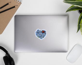 ladybug Forget-me-not flower Sticker