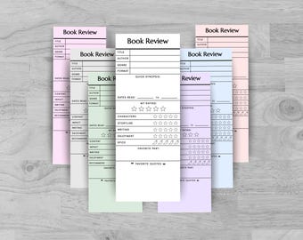 Book Review Bookmarks: Multiple Colors for Fiction and Nonfiction