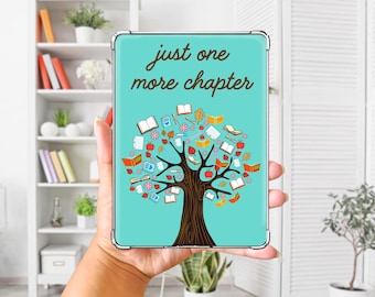 Teal Book Tree Kindle Insert: "Just One More Chapter" eReader Theme (Digital Download)