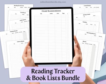 Reading Journal Pages: Minimalist Book Tracker Bundle (Printable or Digital)
