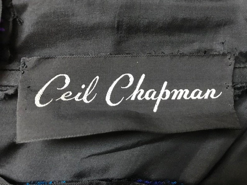 1950s Ceil Champman Floral Silk Wiggle Dress image 6