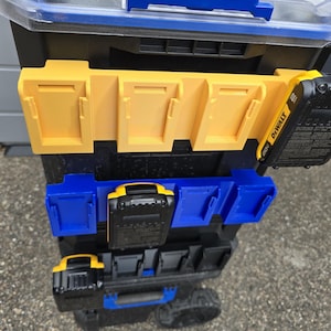 Four Slot Battery Mount (Dewalt 20/60v) for Kobalt Casestack Toolbox