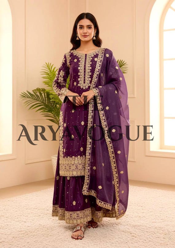 open lace back dress ANAYA PURPLE NET EMBROIDERED DRESS | UNSTITCHED PARTY WEAR