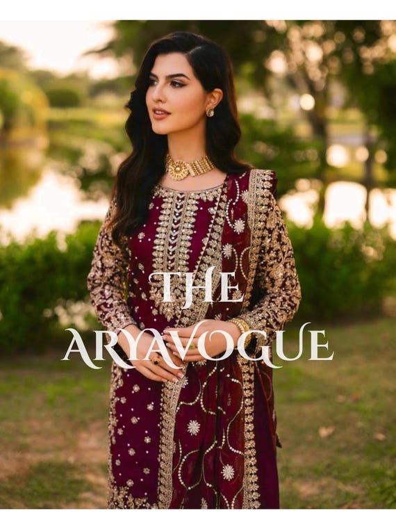Embroidered Salwar Kameez | Partywear Pakistani Dress | Wedding Guest Outfit for Women
