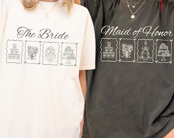 Custom Bridal Party Shirts, Bridesmaid & Maid of Honor Tees, Bachelorette Outfits