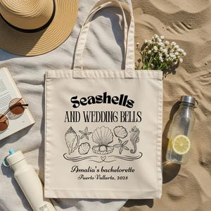 Custom Beach Bach Tote Bag, Beach Bachelorette Gift, Bridesmaid Beach Tote Bag, Summer Bachelorette Party, Bridal Party Tote, Bach Gift