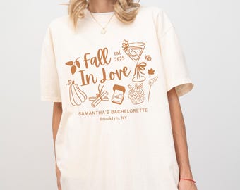 秋の独身パーティーシャツ：カスタムキャビンブライドトライブTシャツ