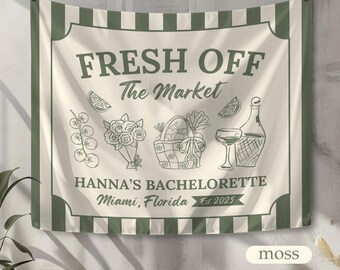 Bannière EVJF personnalisée, thème Fleur du marché fermier