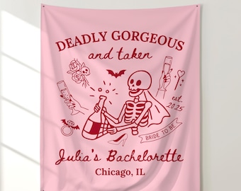 Halloween Bachelorette Party Banner, Witchy Gothic Decor