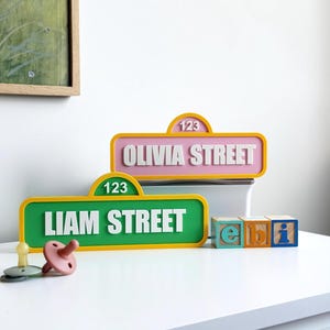 Personalized Sesame Street Name Sign – Custom Kids Room Wall Art – Birthday Party Decoration – Gift for Toddlers & Newborn Babies
