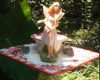 Geranium and Fairy/ Angel platter