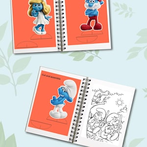 Smurf Cartoon Coloring Book | Printable Smurf Village Pages for Kids & Adults | Cute Smurf Characters | Digital Download PDF