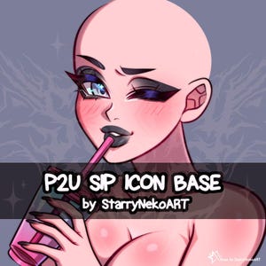 Sip Icon Base | Editable PNG/PSD Template | Digital Download