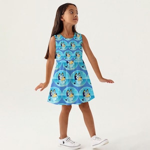 Bluey Sleeveless A-Line Dress