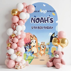Bluey Birthday Arch background cover