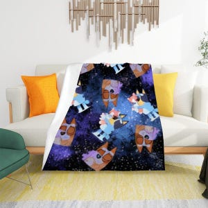 Bluey Flannel Throw Blanket
