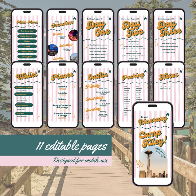 Camp Bach Itinerary Template, Bachelorette Invite, Digital Download