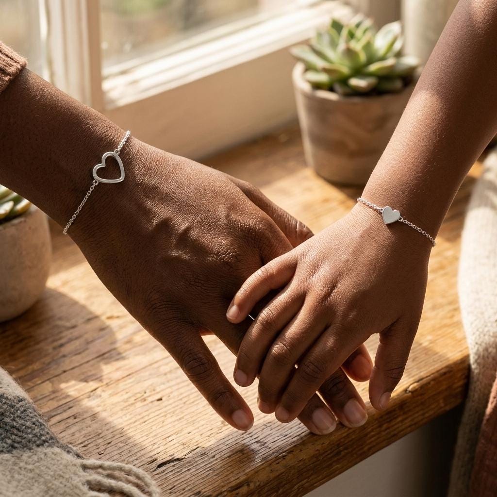 Bracciale Per Madre Della Sposa In Acciaio Inossidabile Con Zirconia - Regalo Di Nozze Per Mamma - Doppia Catena