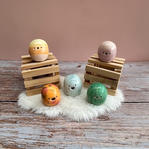 Mini Ceramic Bloomie: Handmade Desk Buddy, Collectible Pottery Gift