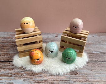 Mini Ceramic Bloomie: Handmade Desk Buddy, Collectible Pottery Gift
