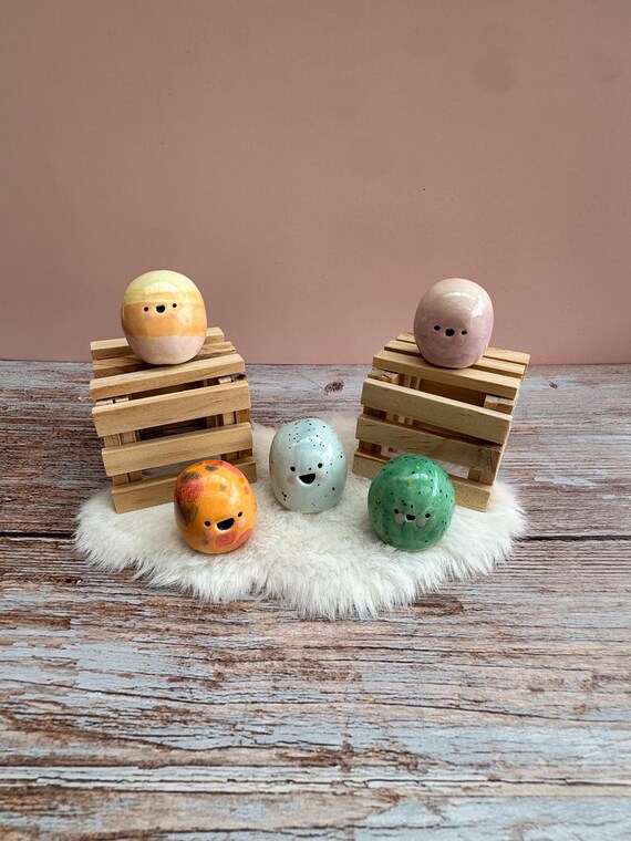 Mini Ceramic Bloomie: Handmade Desk Buddy, Collectible Pottery Gift