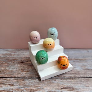 Mini Ceramic Bloomie: Handmade Desk Buddy, Collectible Pottery Gift image 2